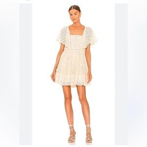 Jonathan Simkhai Avalon Crochet Coverup  Mini Dress